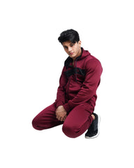 Chill Move Hoodie Tracksuit - Maroon