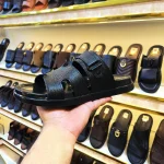 H-Strap Slide Pure Leather - Black - Image 2