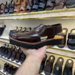 Peshawari Chappal - Brown - Image 2