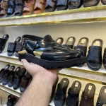 Peshawari Chappal Crossover - Black