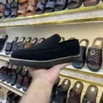 Suede Penny Loafer - Black - Image 2