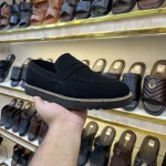 Suede Penny Loafer - Black - Image 3