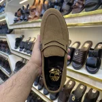 Suede Penny Loafer - Olive
