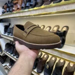 Suede Penny Loafer - Olive - Image 2