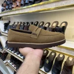 Suede Penny Loafer - Olive - Image 3