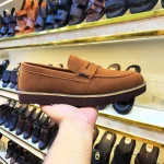 Suede Penny Loafer - Tan - Image 2