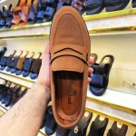 Suede Penny Loafer - Tan
