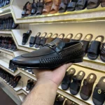 Whipstitch Horsebit Loafer – Black - Image 3