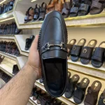 Whipstitch Horsebit Loafer – Black - Image 2