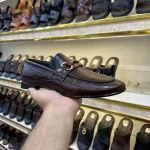 Woven Horsebit Loafer - Brown