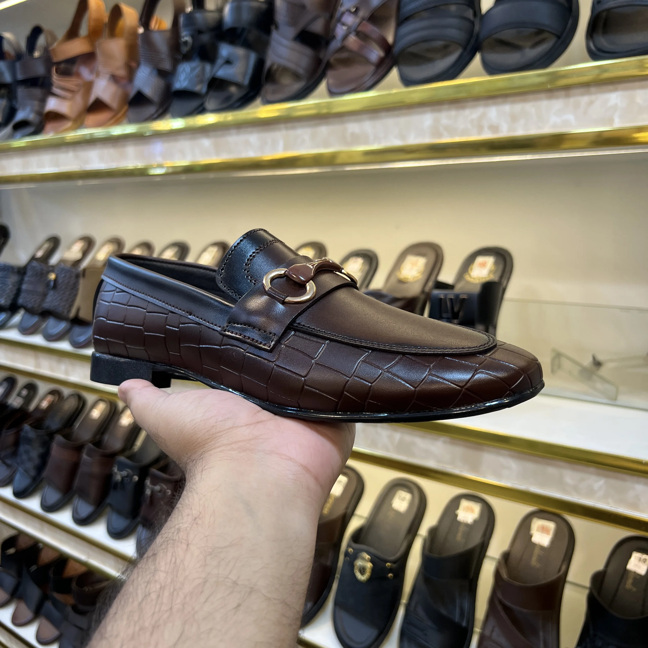 Woven Horsebit Loafer - Brown (2) Woven Horsebit Loafer - Brown - Image 1