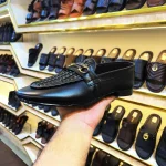 Woven Horsebit Loafer – Black - Image 3